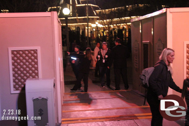 When exiting there were castmembers at the crossings on Main Street trying to keep guests from coming into the exiting Fantasmic crowd.