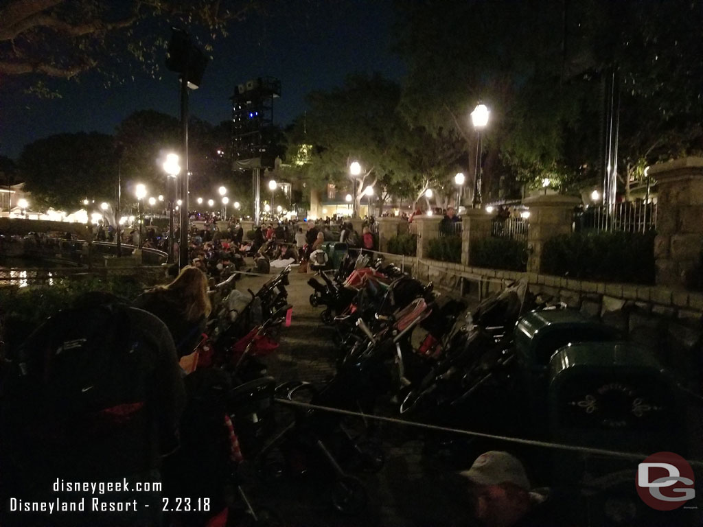 Fantasmic dining package guests strollers have a nice view of Fantasmic in a roped off section.  Also acted as a barrier between Standby and dining package.