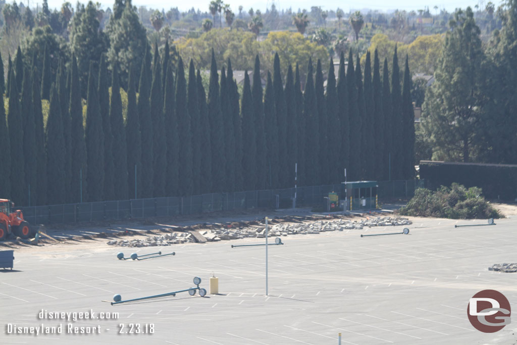 Trees and landscaping have been removed.  The toll booth is still out there though.