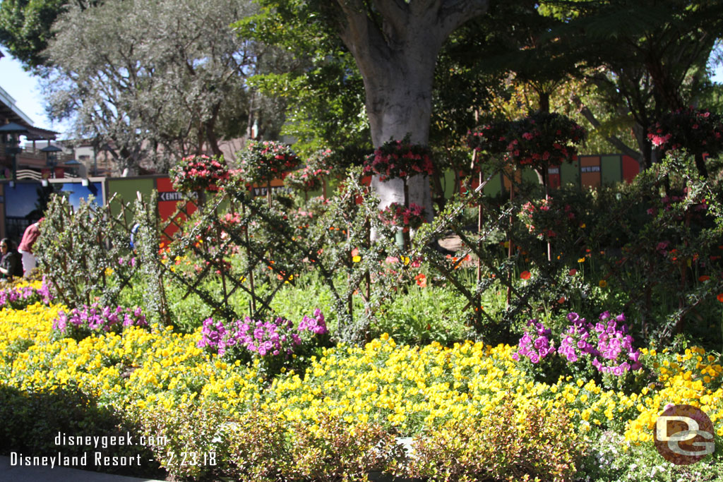 Spring plantings in Downtown Disney.