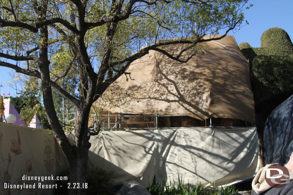 The scaffolding is up on the area between Dumbo and Monstro.  