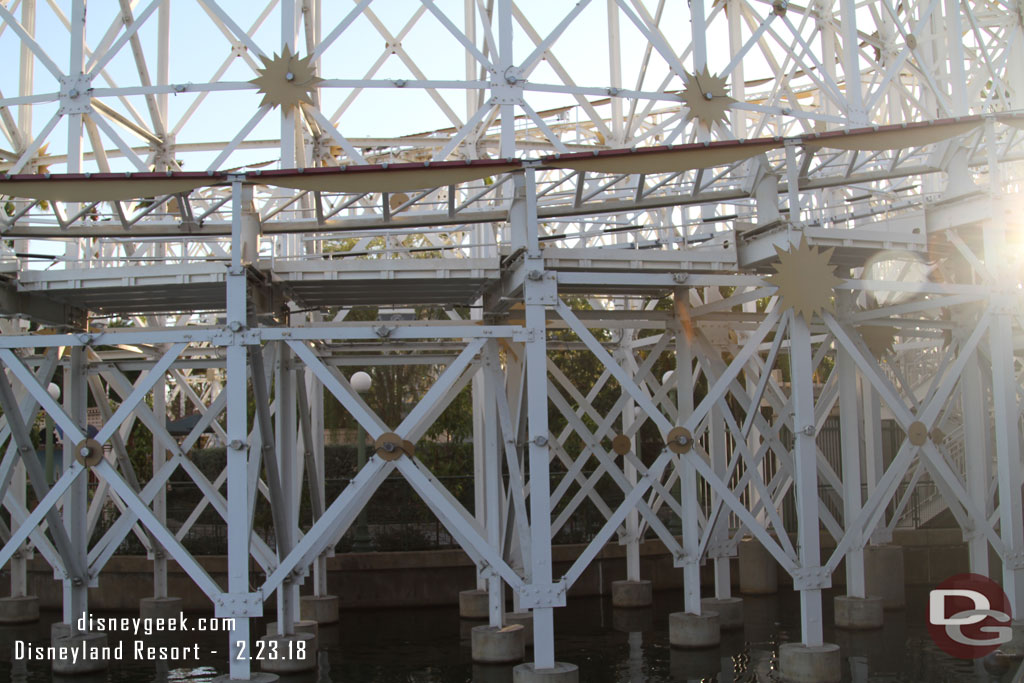 The scaffolding is final removed from this portion of the coaster track nearest the swings.  It had been up for months.