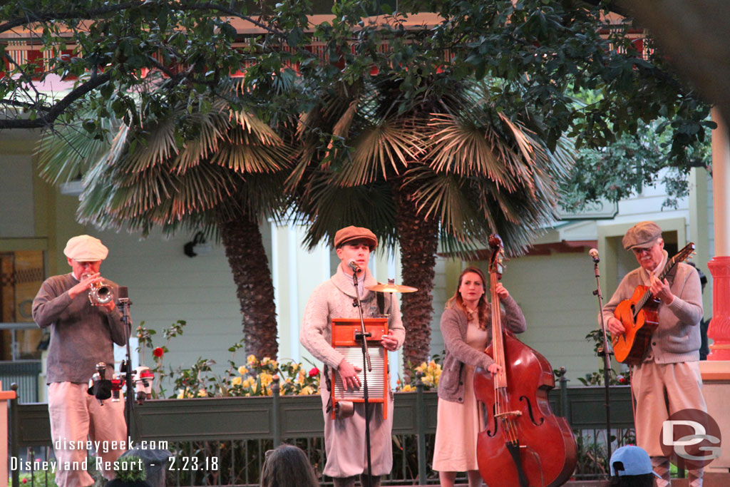 The Ellis Island Boys performing.