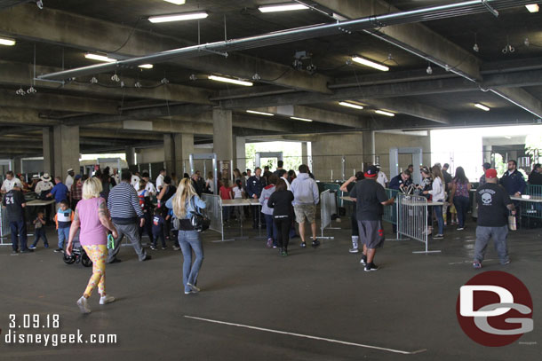 The security check points inside.