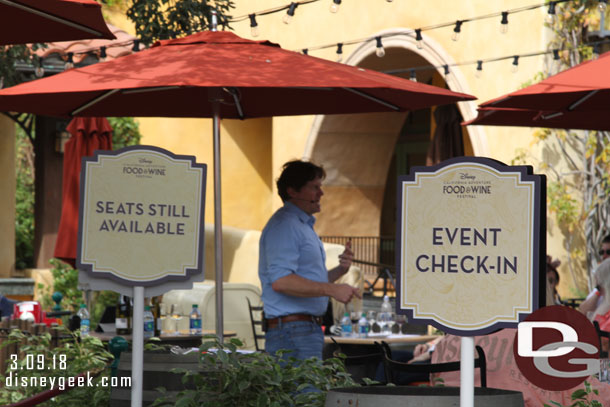 Seminars and Tastings are held in the Sonoma Terrace and cost extra, this one was lightly attended with more than half the tables open when I walked by.