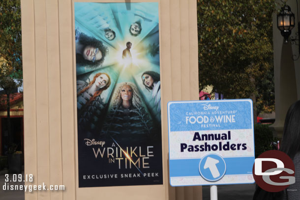 A Wrinkle in Time Preview is still running too.