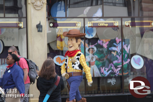 Woody out for a stroll on Hollywood Blvd.