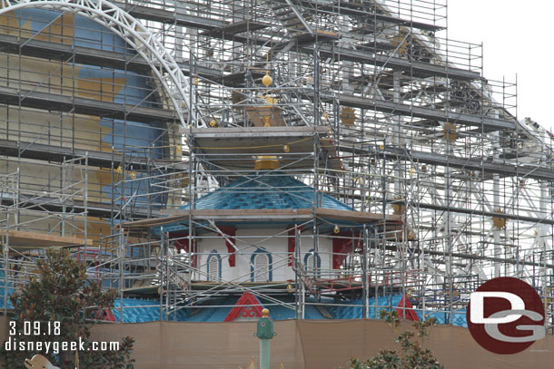 The Toy Story buildings are turning blue.