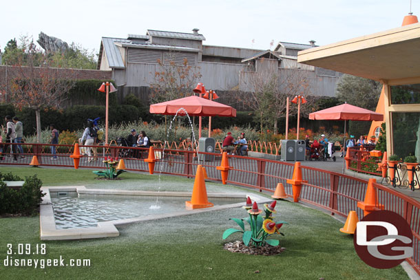 The water wheel has been removed from the Cozy Cone.