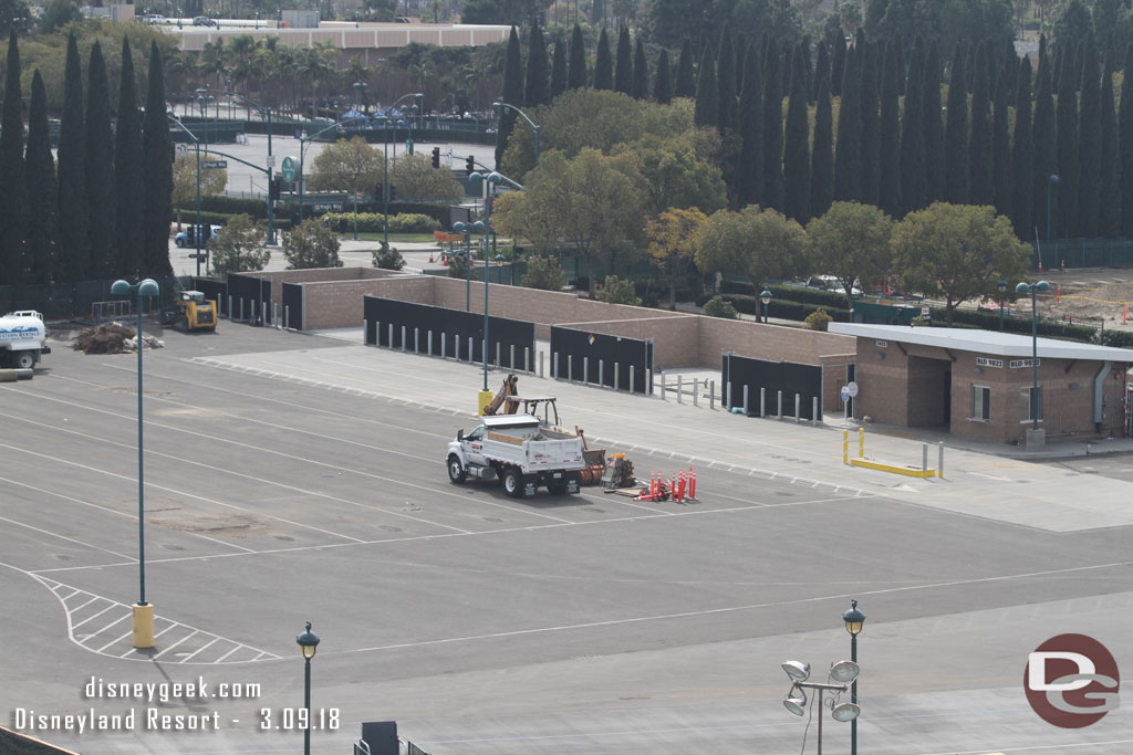 The former tram staging area is starting to be deconstructed.