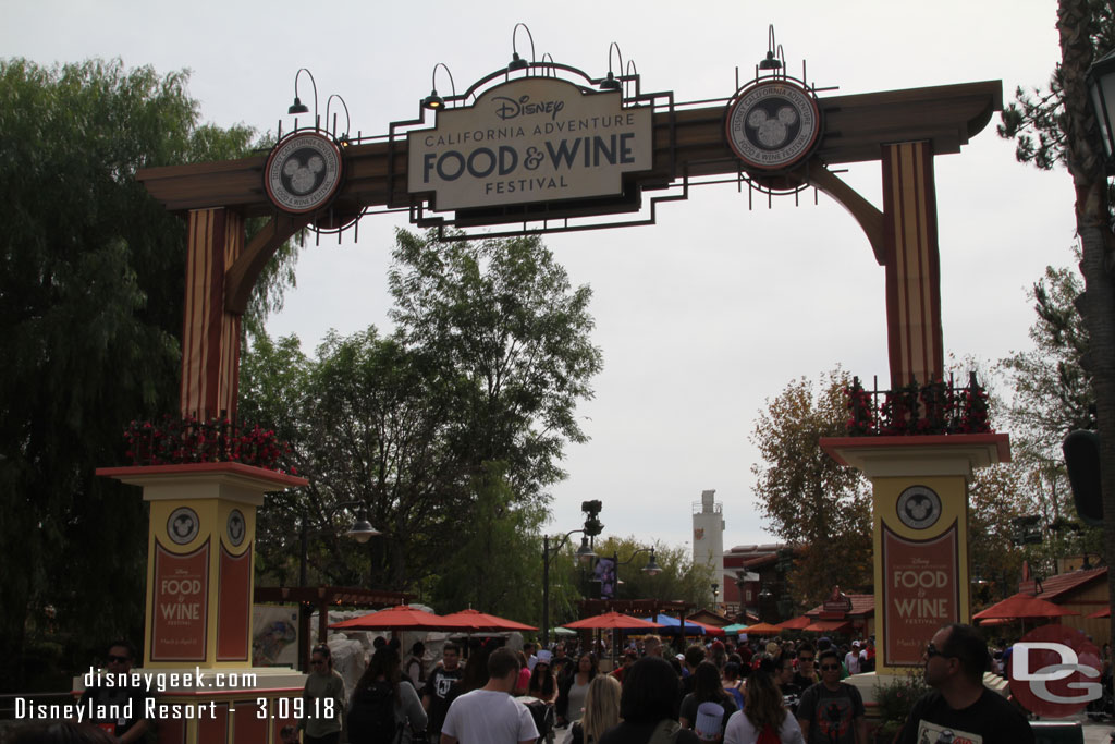 The Disney California Adventure Food & Wine Festival started last Friday.