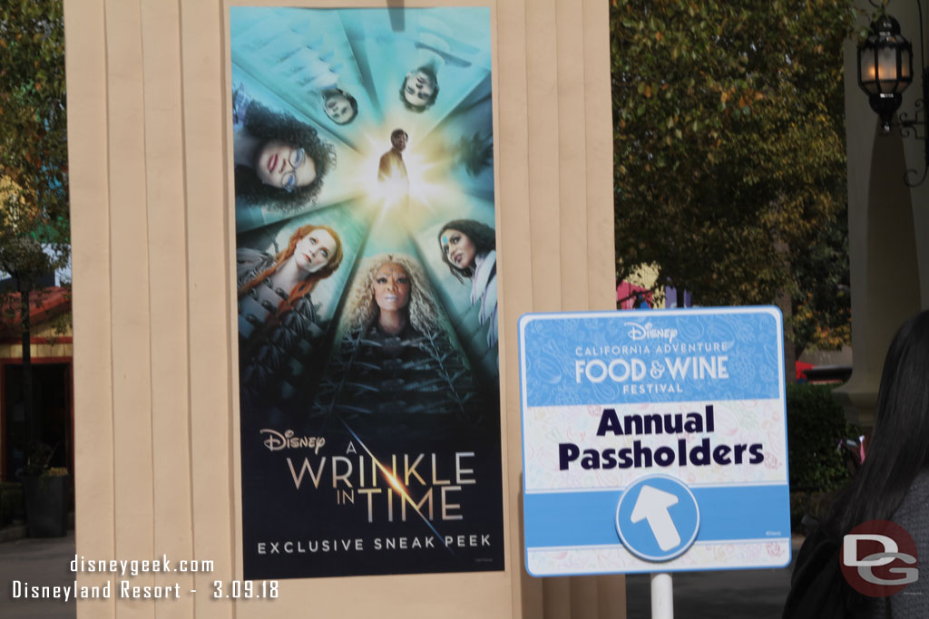 A Wrinkle in Time Preview is still running too.