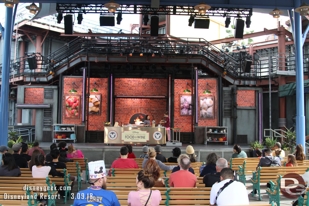 The Backlot Stage hosts seminars and Jr Chef throughout the day.  This is a Family Time seminar going on.  There is no extra charge to attend these.