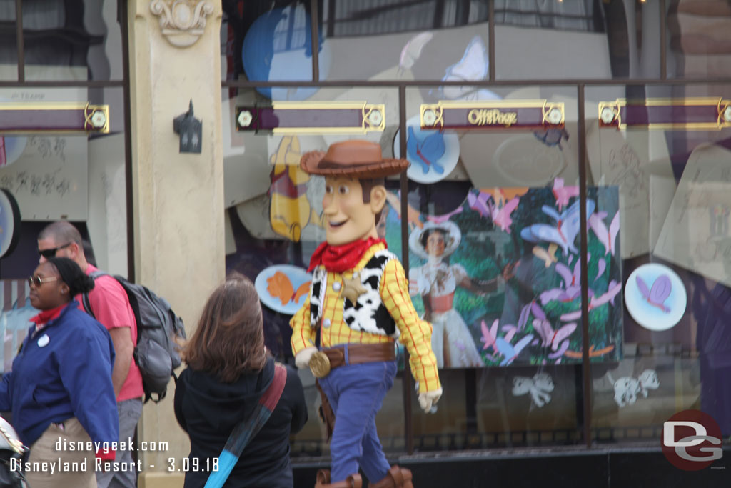 Woody out for a stroll on Hollywood Blvd.