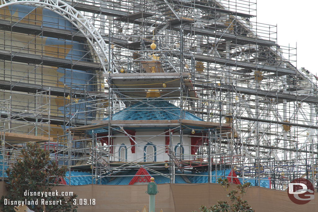 The Toy Story buildings are turning blue.