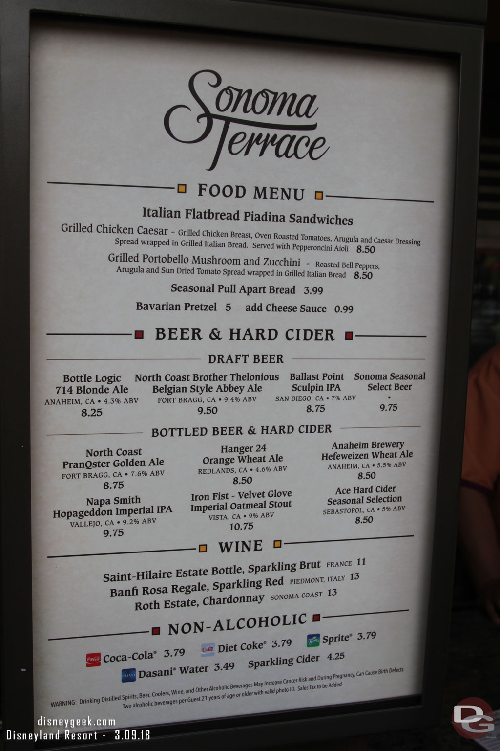 The current menu.