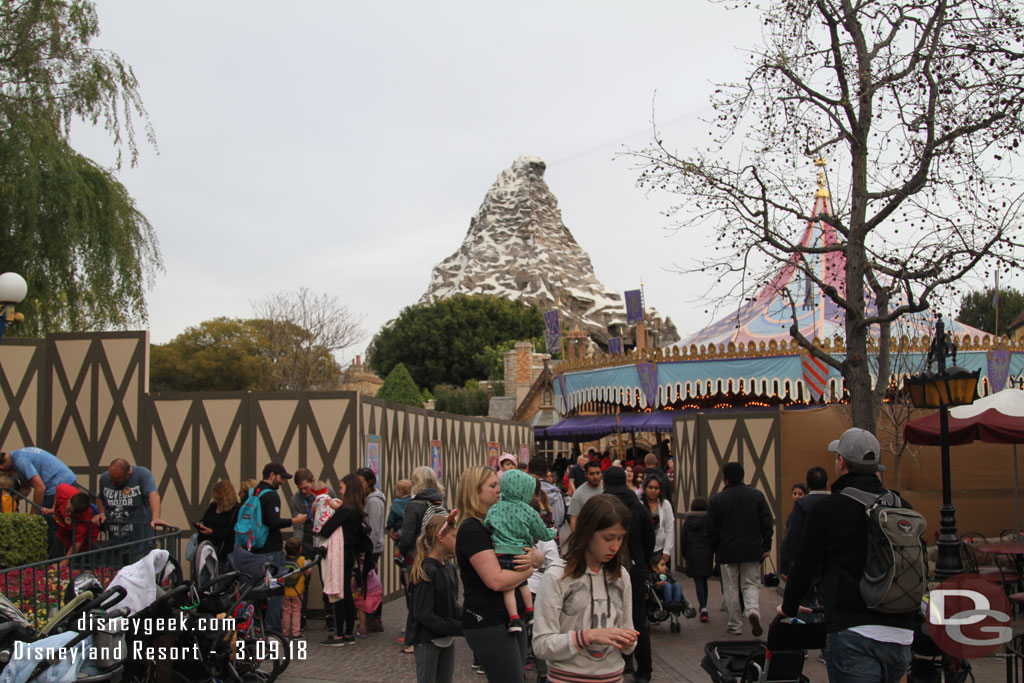 Dumbo is still behind walls and on the right a portion work on the planters by Pinocchio.