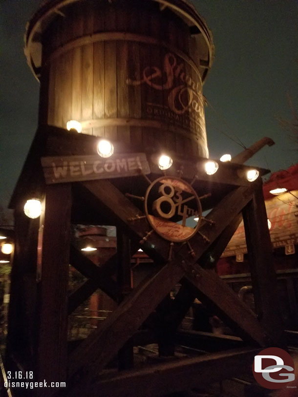 I entered the queue for Radiator Springs Racers to use a FastPass and a light drizzle started as I reached the loading area.  I opted to bail out at this point and head for the trams before it really started raining. I had no desire to be cold and wet this evening.