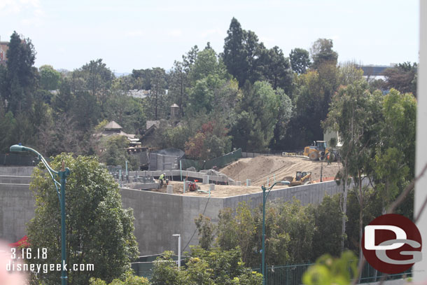 Looking toward Critter Country work still continues on the far berm.