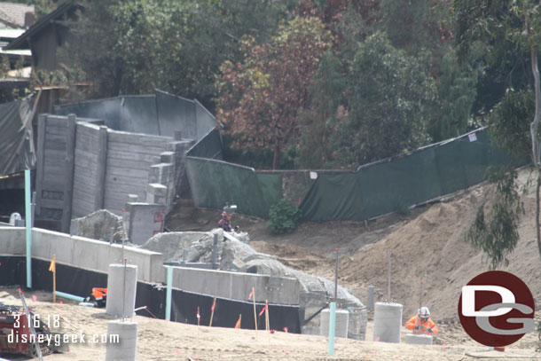 Here you can see they have started to install wire mesh to hide the concrete structure/tunnel that was created.