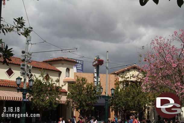 The skies looked threatening to the north, but forecast said no rain until later in the evening.