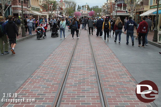 Looking up Main Street USA