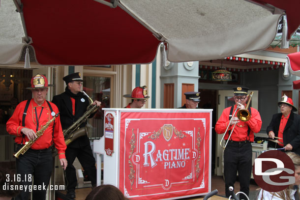 Hook and Ladder Co performing in Refreshment Corner.