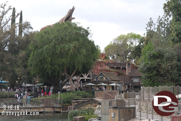 Looking toward Critter Country from along the Rivers of America.