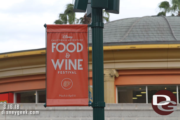 Food & Wine Banners line the walkways