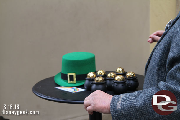 A St. Patrick's Day inspired game on Buena Vista Street.