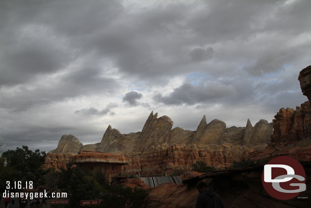 Entering Ornament Valley on this cloudy afternoon.