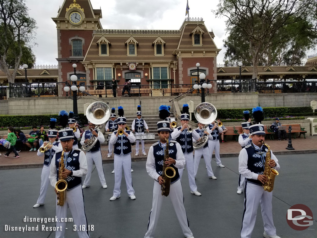 The Disneyland Band performing in Town Square