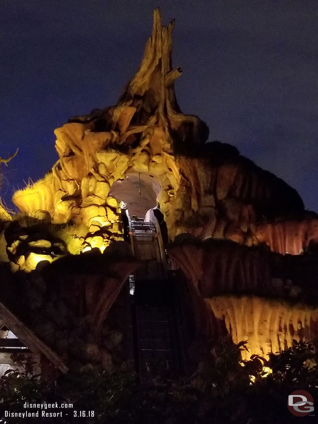 Splash Mountain this evening.