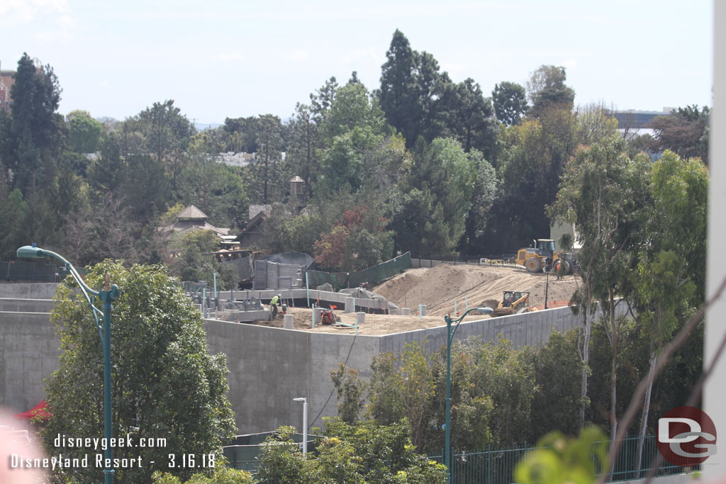 Looking toward Critter Country work still continues on the far berm.