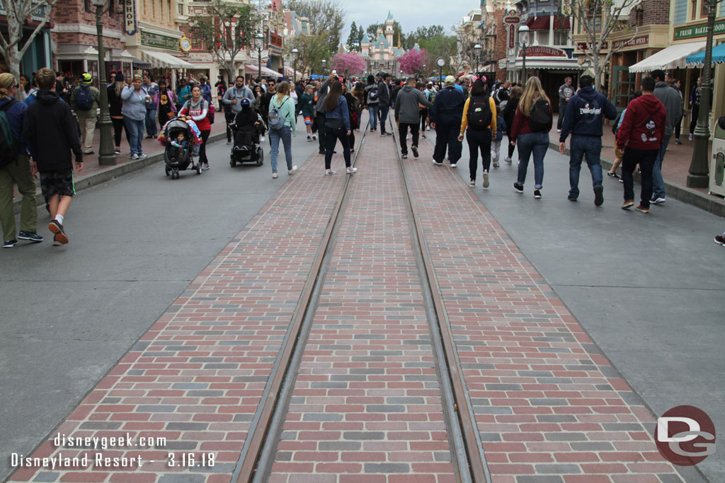 Looking up Main Street USA