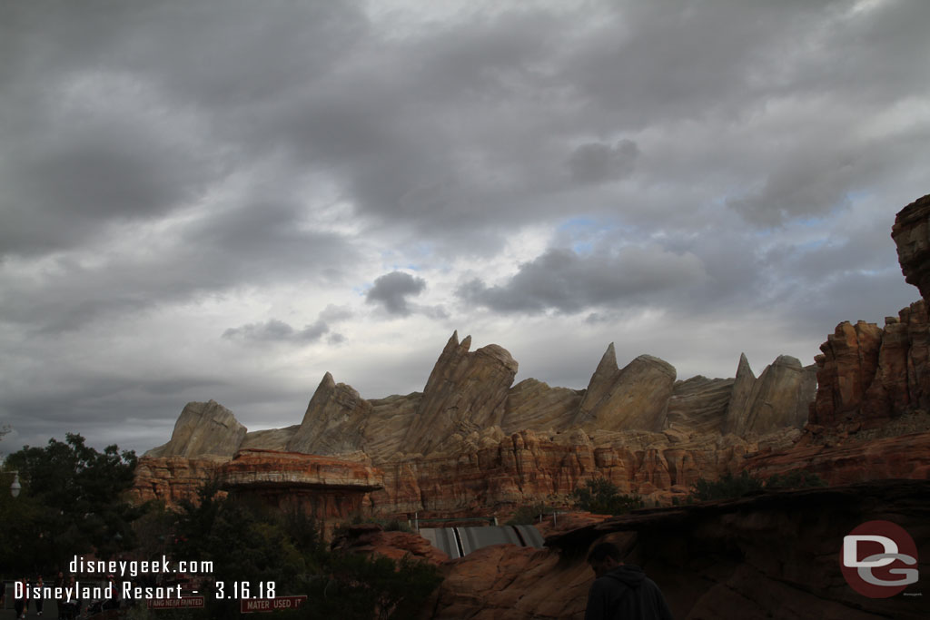 Entering Ornament Valley on this cloudy afternoon.