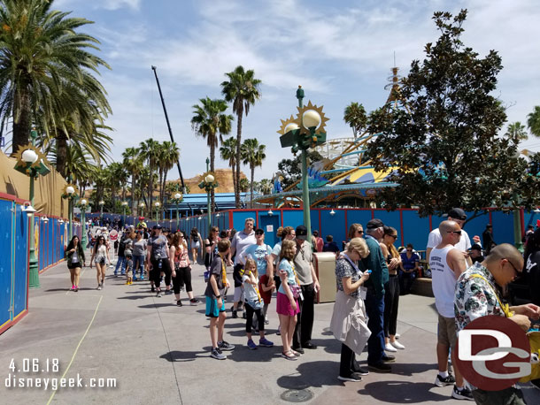 The FastPass return line stretched a ways this afternoon.  