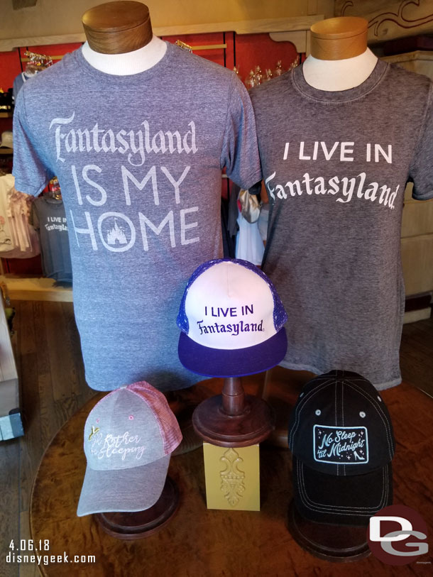 Some Fantasyland merchandise in the Royal Reception store.