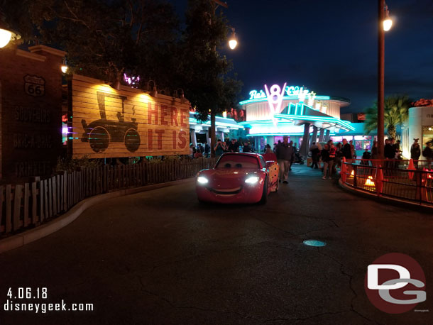 Lightning arriving at the Cozy Cone