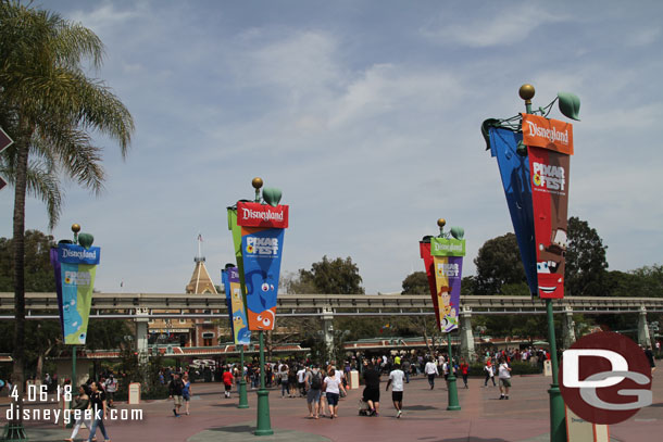 Pixar Fest starts next Friday.  Banners for the event have taken over the Esplanade