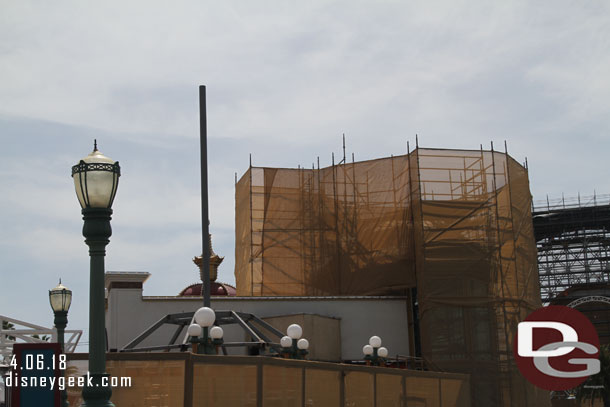 More steel rising at the entrance area for Pixar Pier.