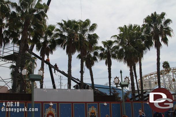 Steel was being installed for the new station additions.