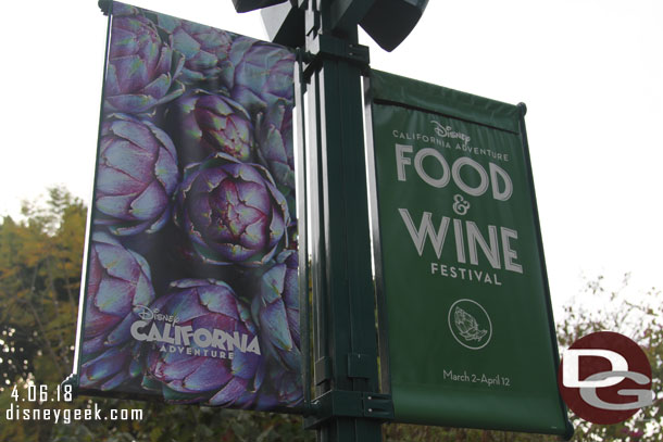 Food & Wine Banners line Downtown Disney still