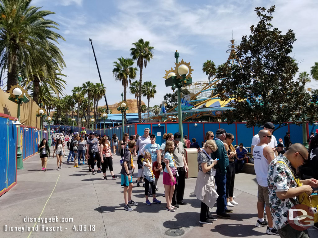 The FastPass return line stretched a ways this afternoon.  