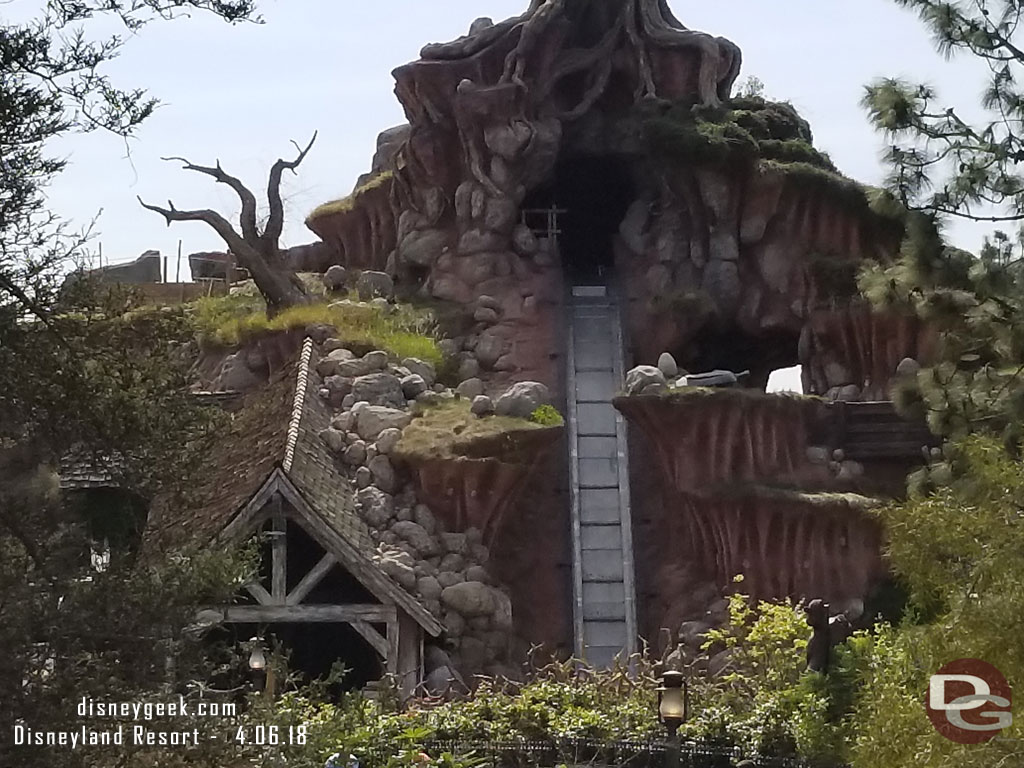 The flume appears finished for Splash Mountain.