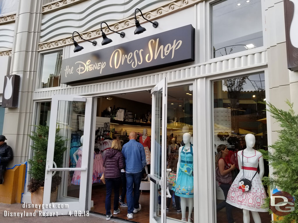 The current Dress Shop location is still open.