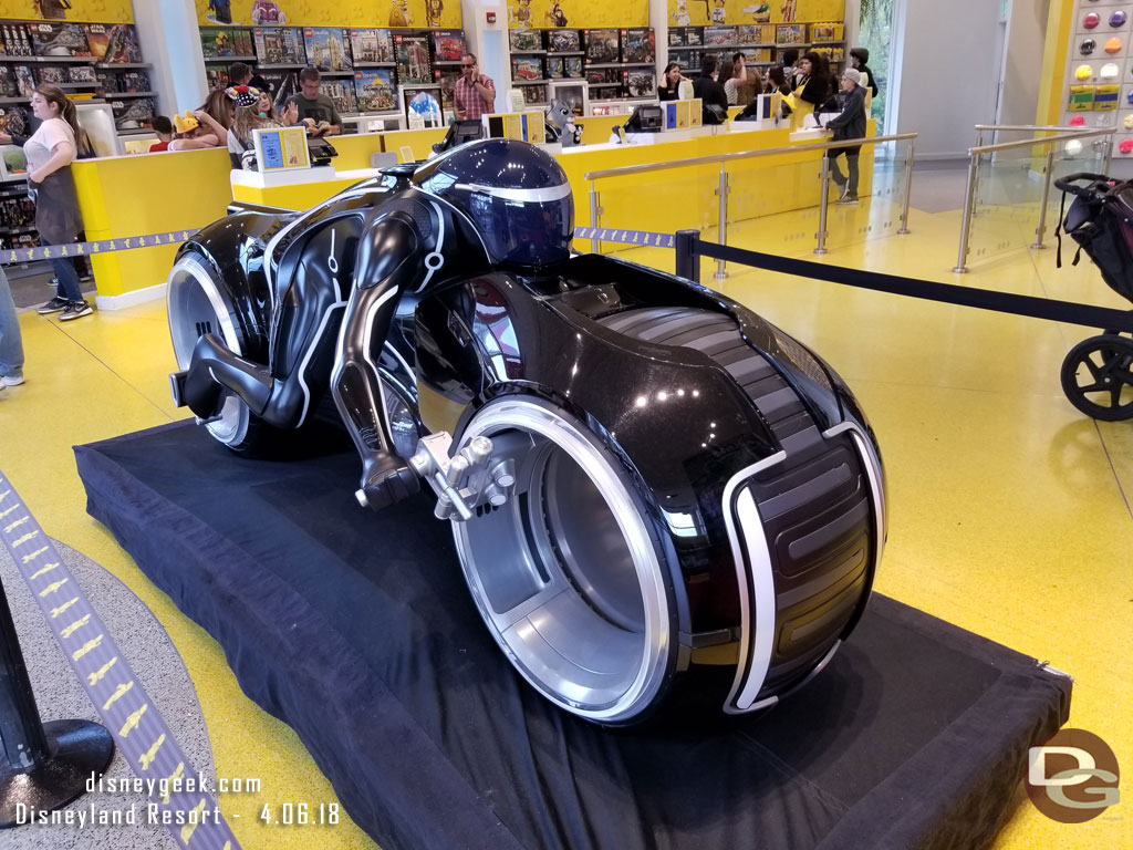 A Tron display in the LEGO store.