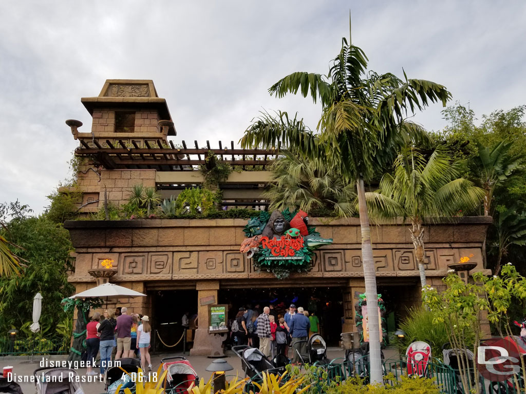 Disney announced that everything between the Monorail and Disneyland Hotel will be closing by the end of June and then construction on the new hotel will begin.  This includes the Rain Forest Cafe