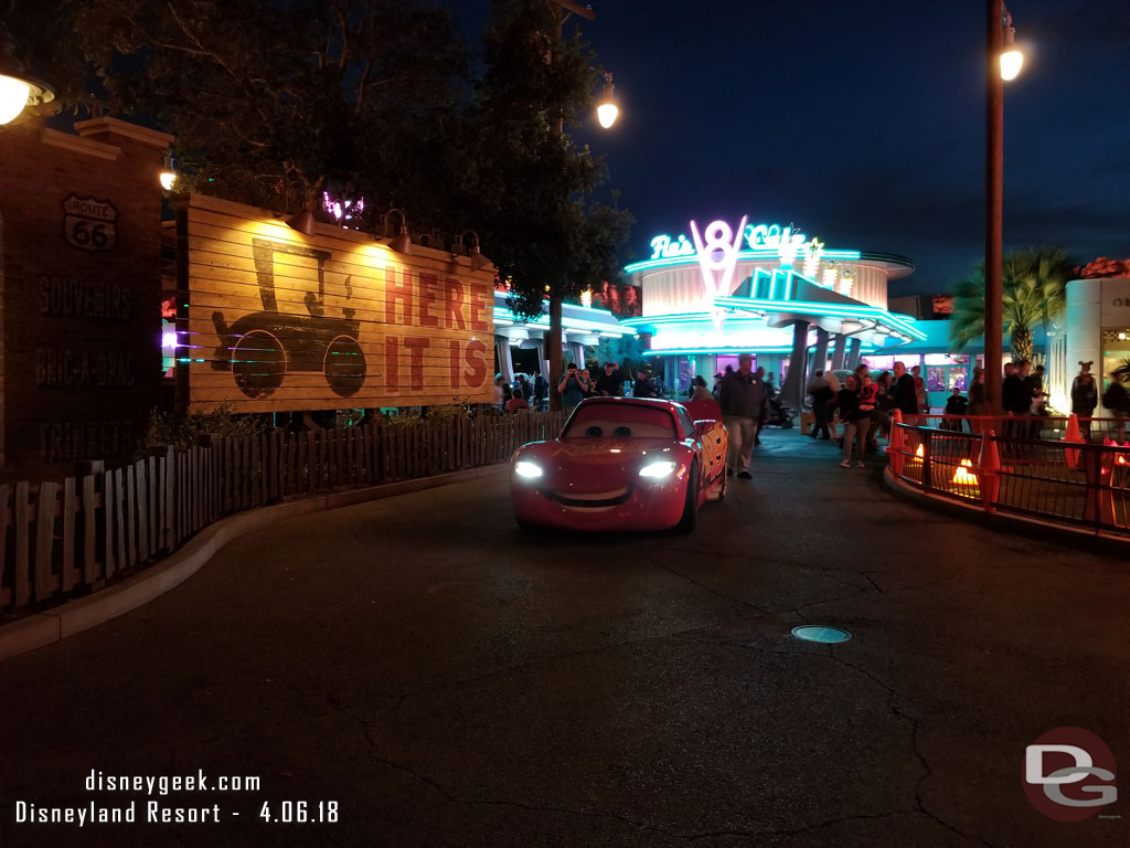 Lightning arriving at the Cozy Cone