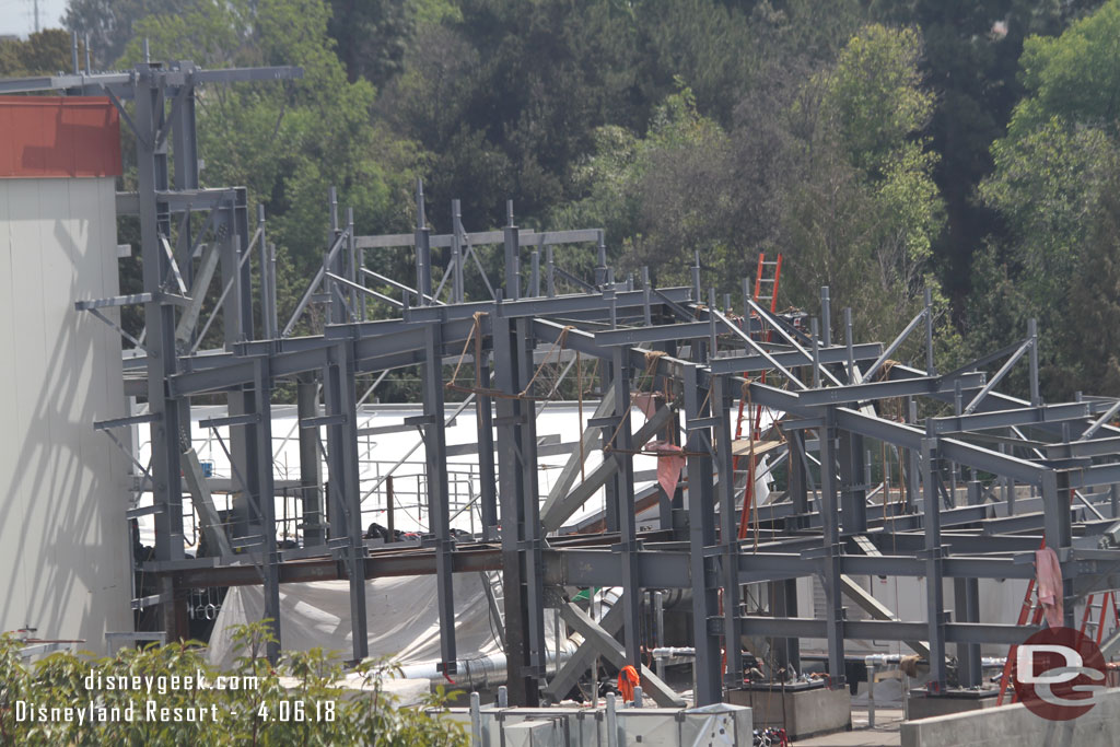 Back to the large steel structure that is extending from the Battle Escape show building.